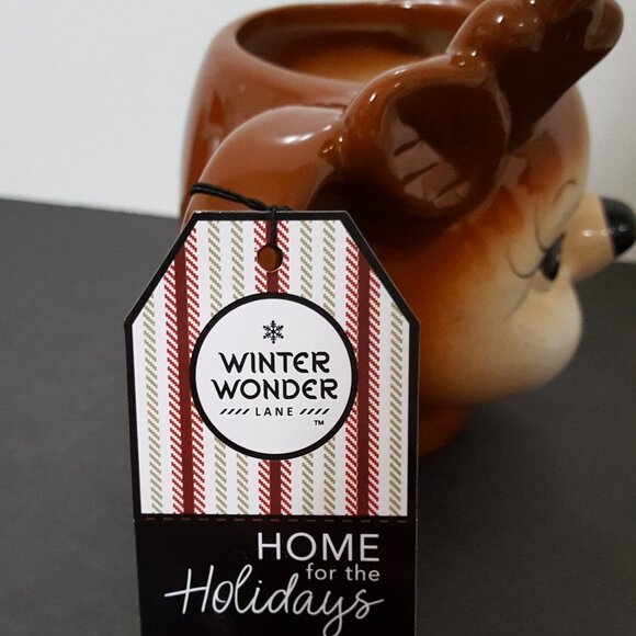 NEW RARE Winter Wonder Lane Figural Reindeer Mug - Picture 5 of 7